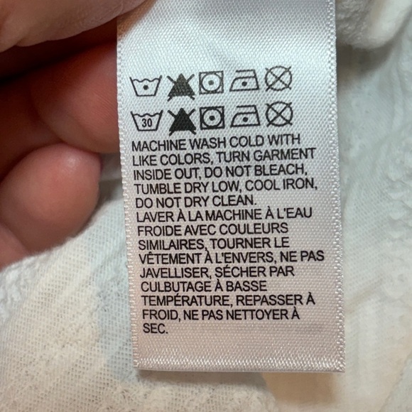 Lucky Brand Boho Embroidered Babydoll Top Size Large NWT - Picture 8 of 15